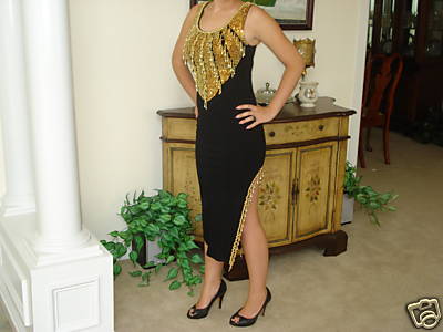black/gold dress - size 4