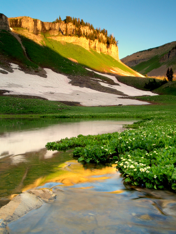 Emerald lake snowmelt