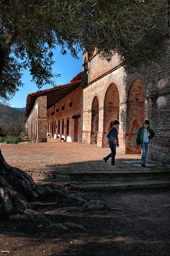 Children at  the Mission - San Antonio Mission - Fort Hunter Ligget - California