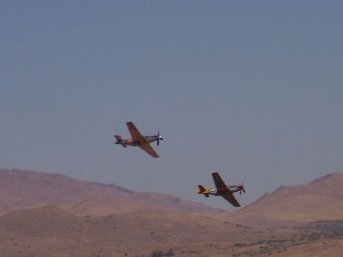 A pair of Mustangs (unlimited class).
