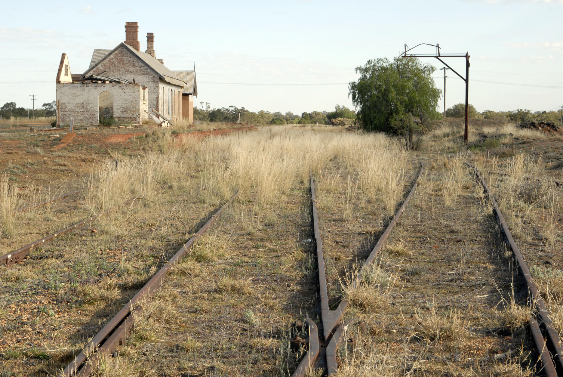 The abandoned Girilambone Railway Station.