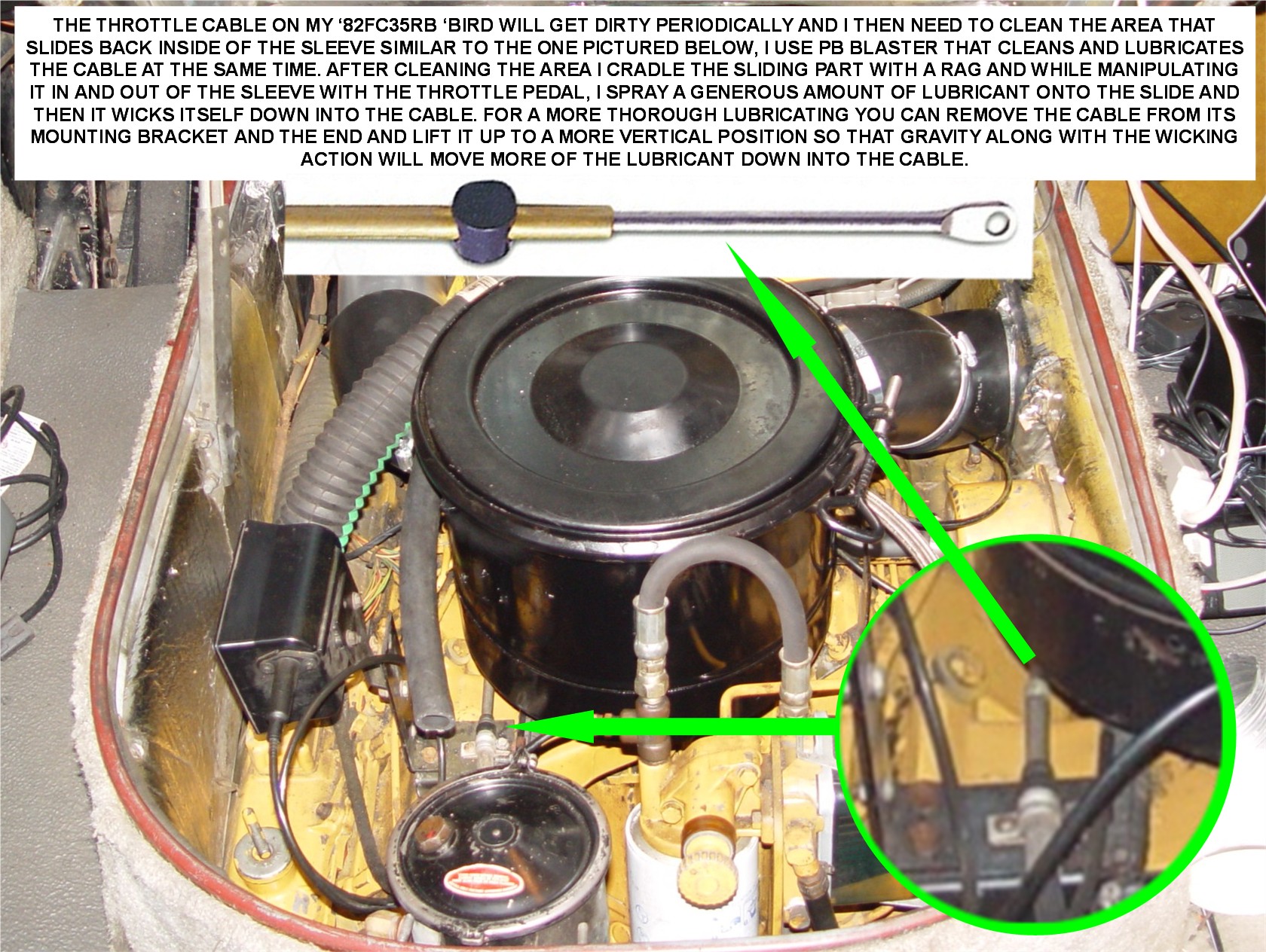 LUBRICATING A STICKING THROTTLE