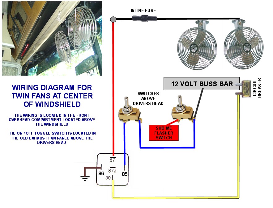 12V WINDSHIELD FANS WIRING DIAGRAM
