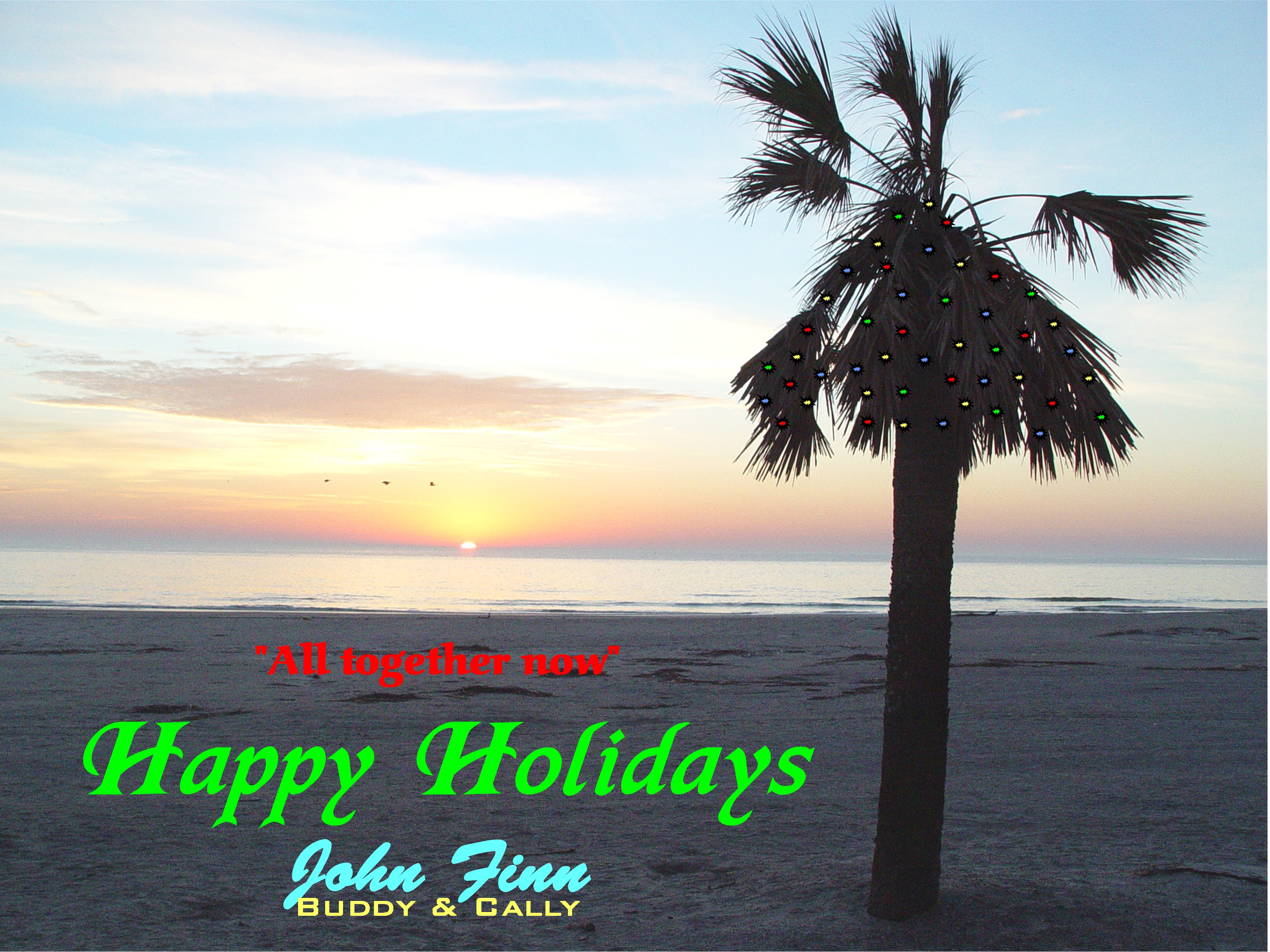 SEASONS GREETINGS 2006, SUNRISE AT  HUNTING ISLAND, SOUTH CAROLINA