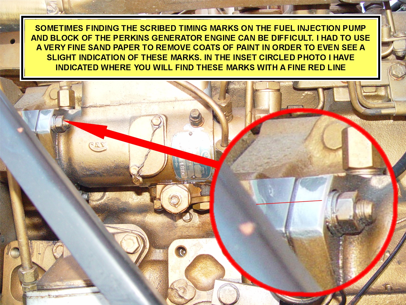 PERKINS INJECTOR PUMP TIMING MARKS