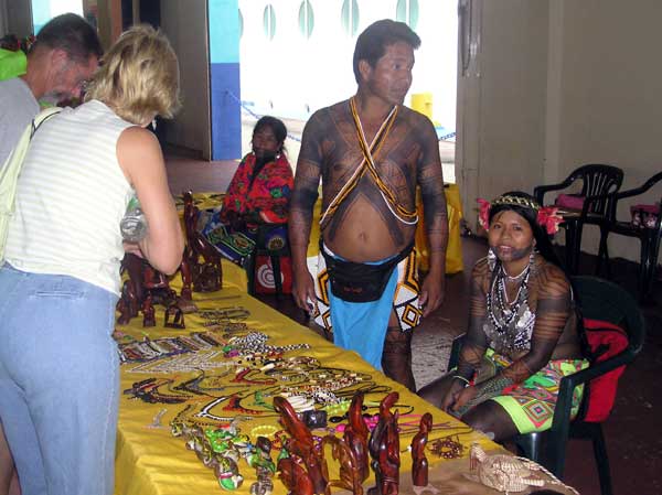 Embera Indians at the Cristobal Pier Market