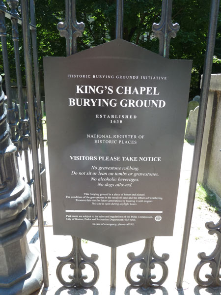 Kings Chapel Burying Grounds