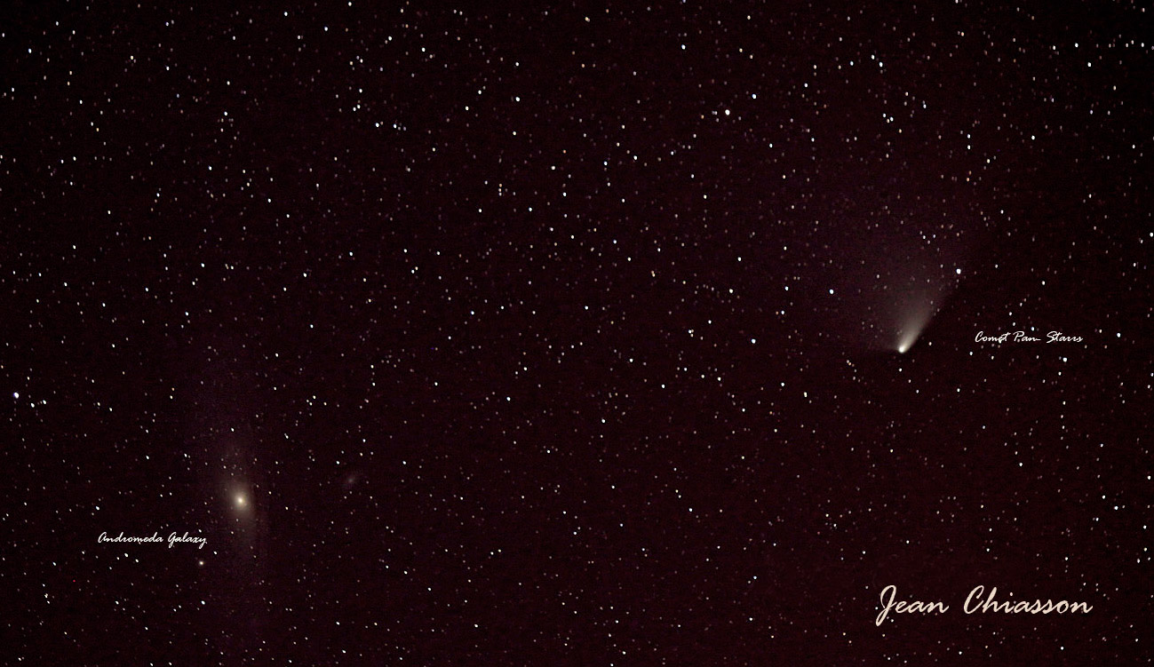 Comet Pan-STARRS / Andromeda galaxy M31 or NGC 224