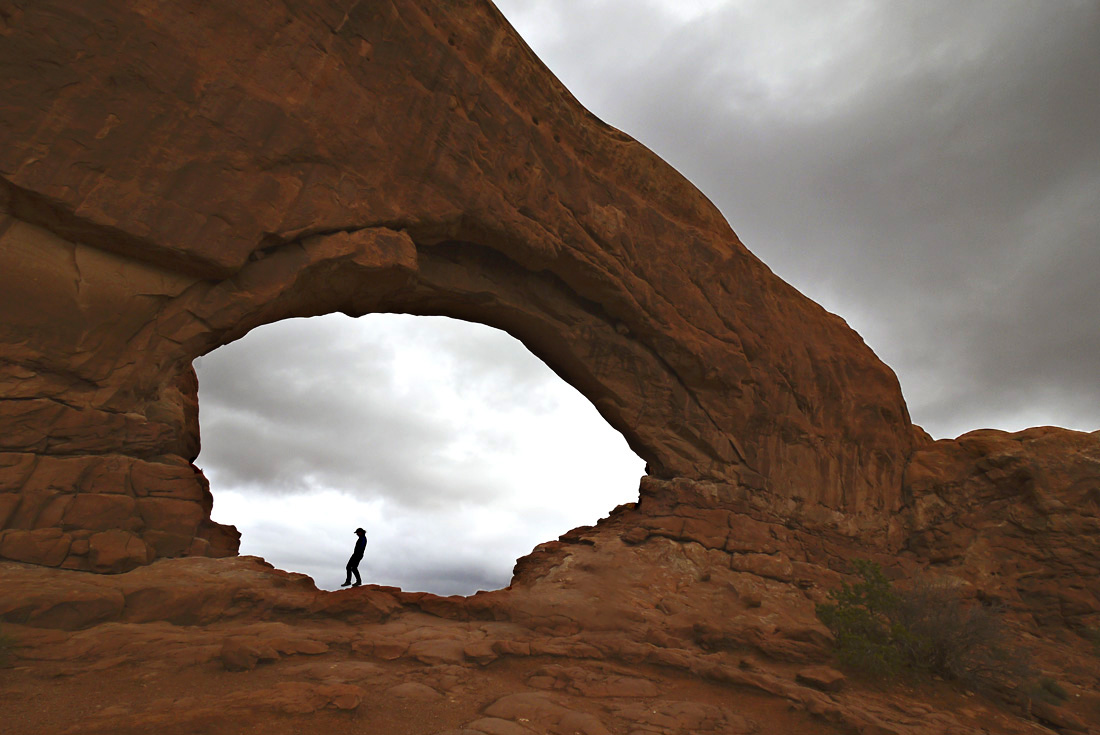 Treading lightly, Arches National Park, Utah, 2009