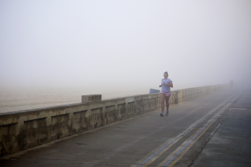 Foggy Run, Mission Beach, San Diego, California, 2010