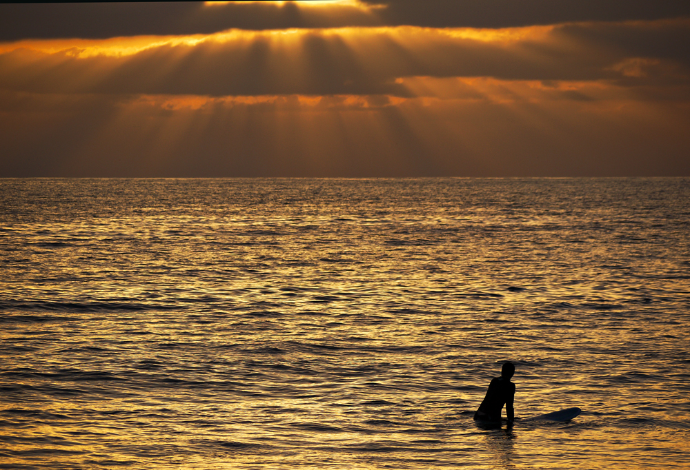 Golden Gods Rays, Mission Beach, San Diego, California, 2010