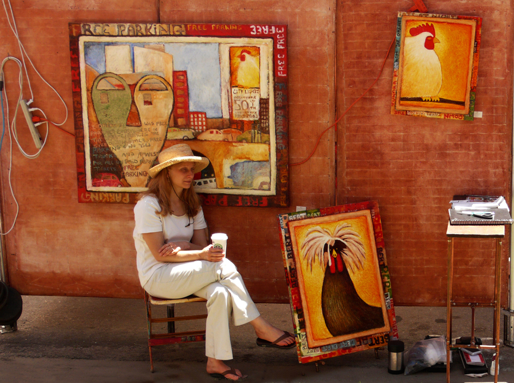 Portrait of an artist, Cherry Creek Arts Festival, Denver, Colorado, 2007