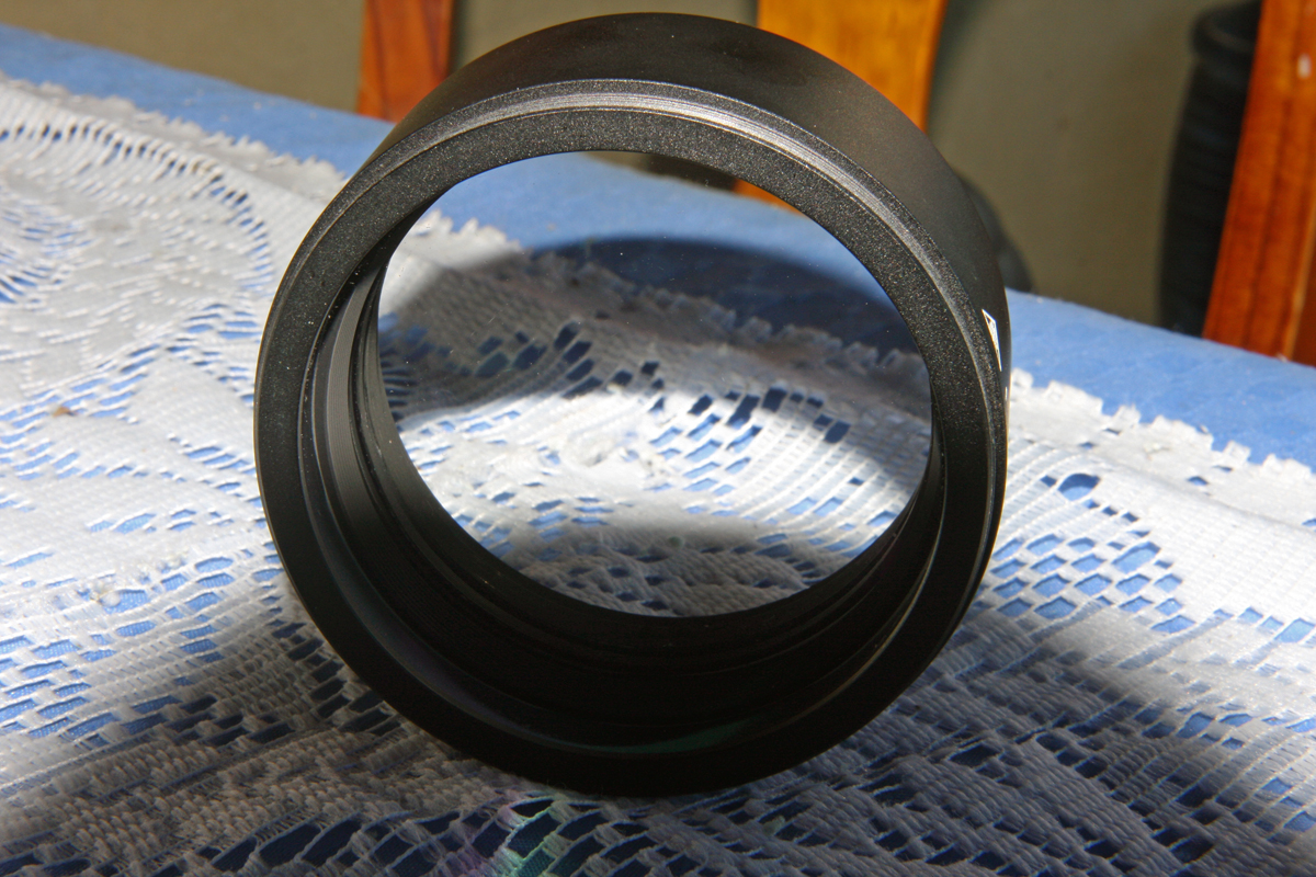 Takahashi .75X 4 inch reducer back view