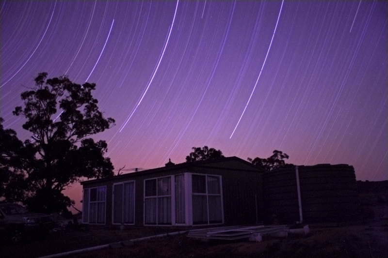 House Star Trails  4 hour exposure