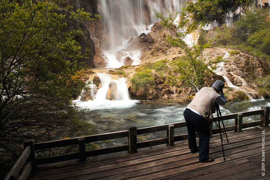 Pablo at work, he spent a lot of time photographing the Pearl Shoal Falls