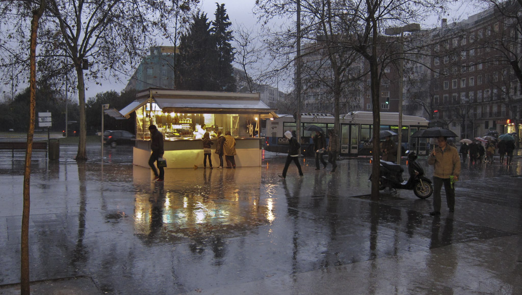 Llueve en Madrid