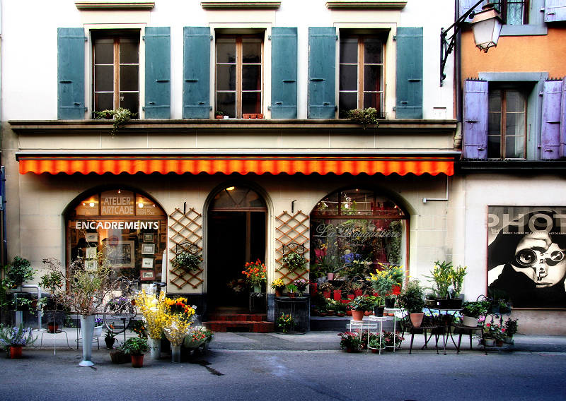 I might visit a bizarre, flowered little shop...