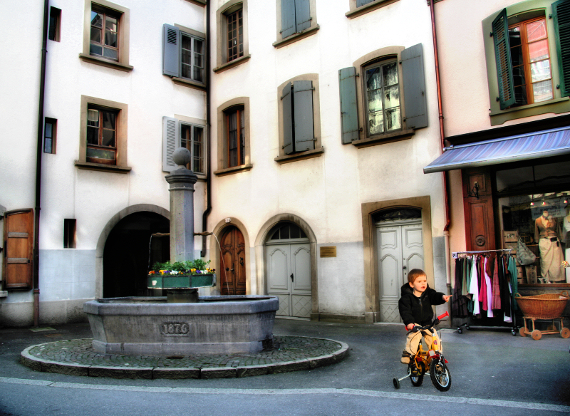I might stroll over inner courtyards...