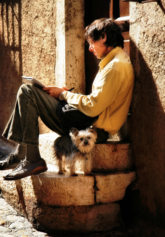 The writer and his dog
