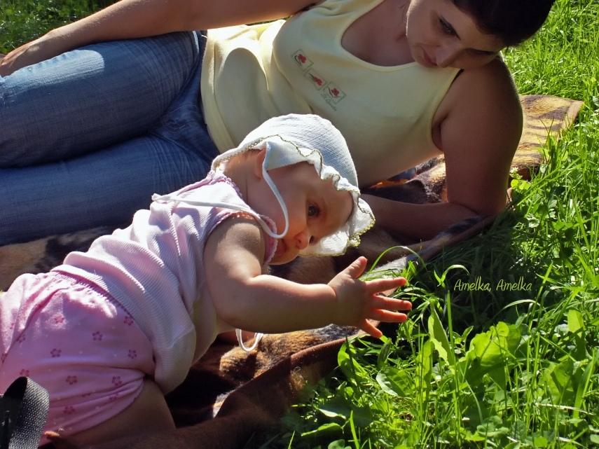 looking at the grass