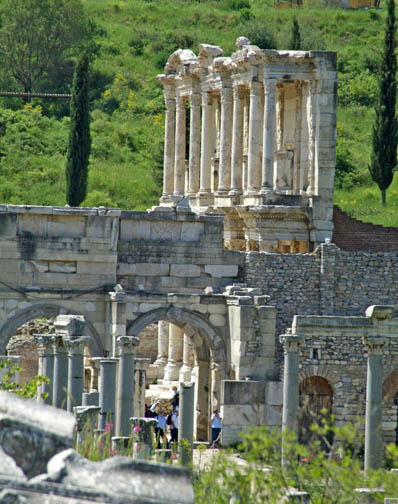 Turkey - Ancient Ephesus-Library of Celius - side view