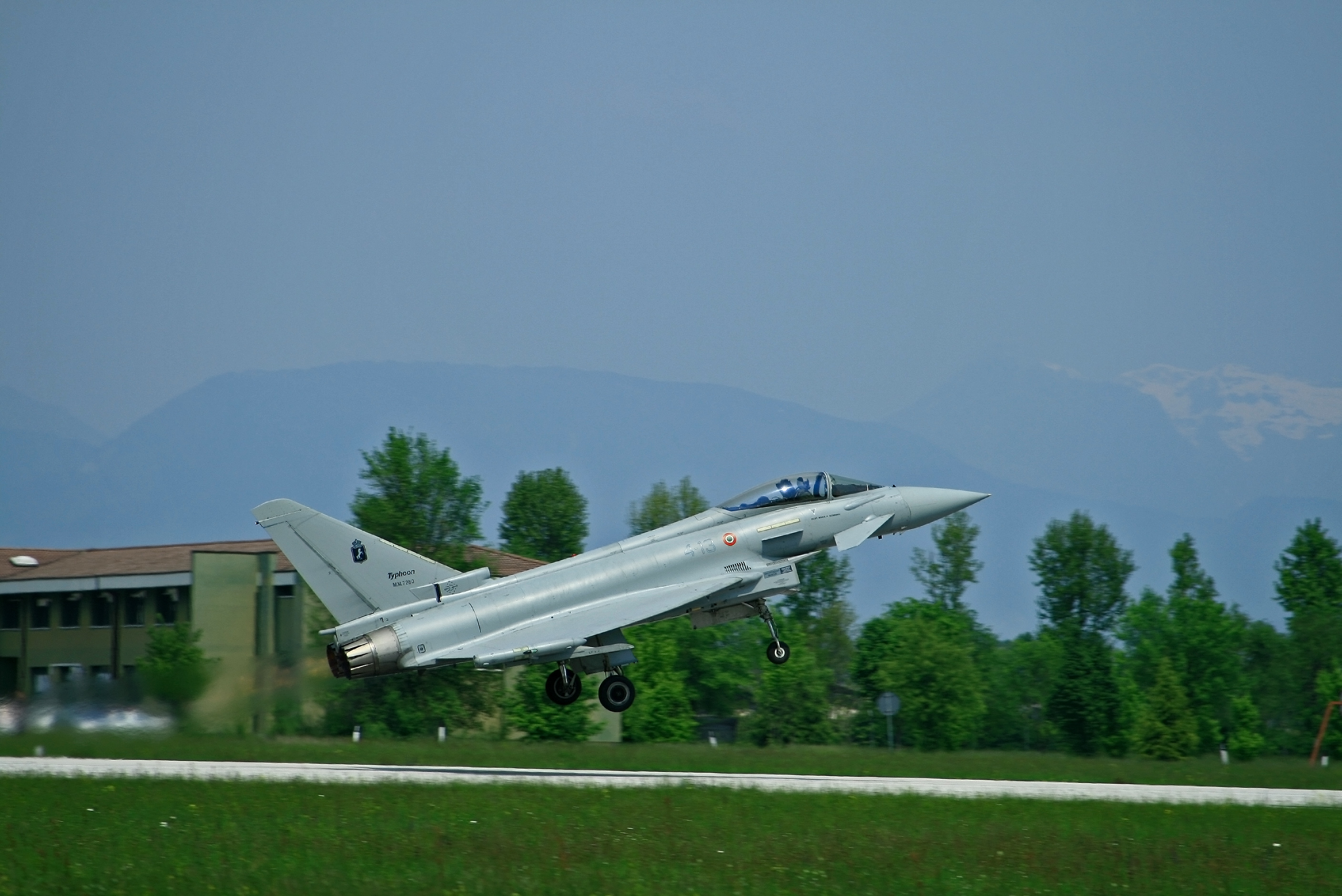 Eurofighter Typhoon Taking Off At Rivolto AB