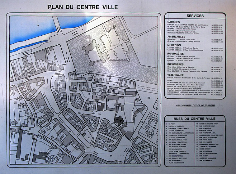 Plan du centre ville