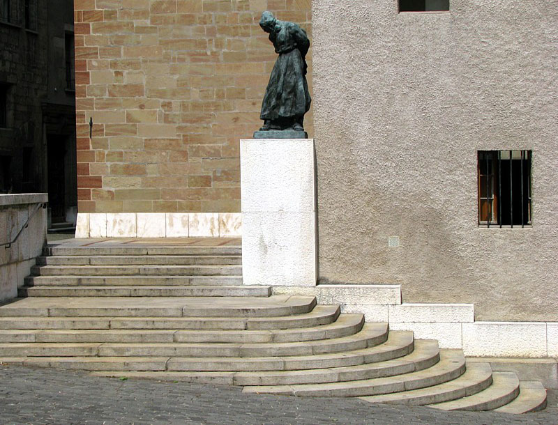 l'escalier  la statue