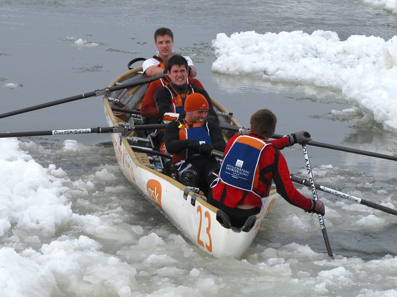 les rameurs en effort