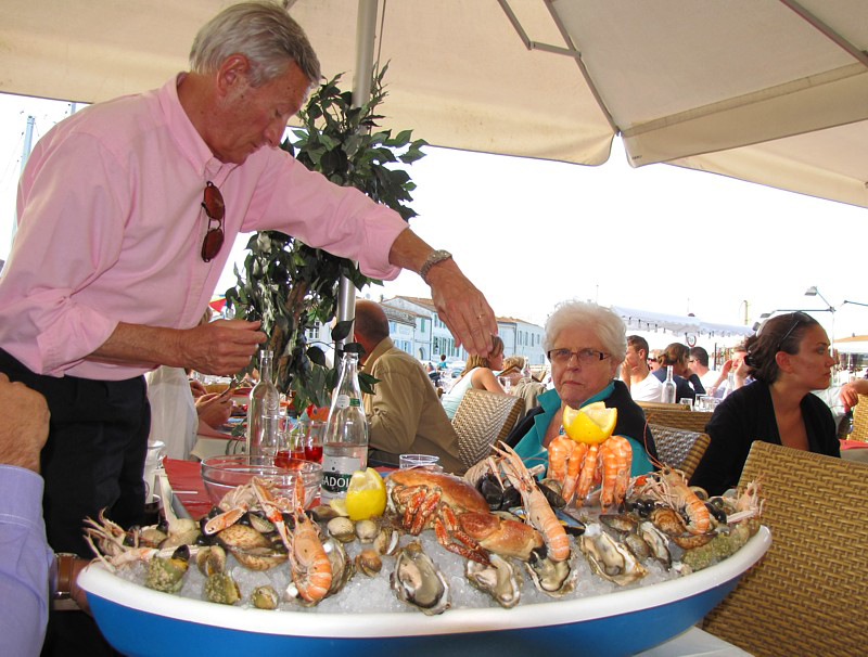 le plat de fruits de mer
