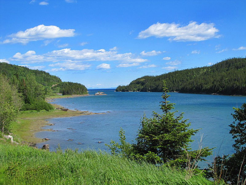 la baie à la maison sur l'ile