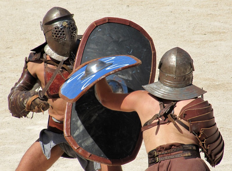 combat de gladiateurs à Arles