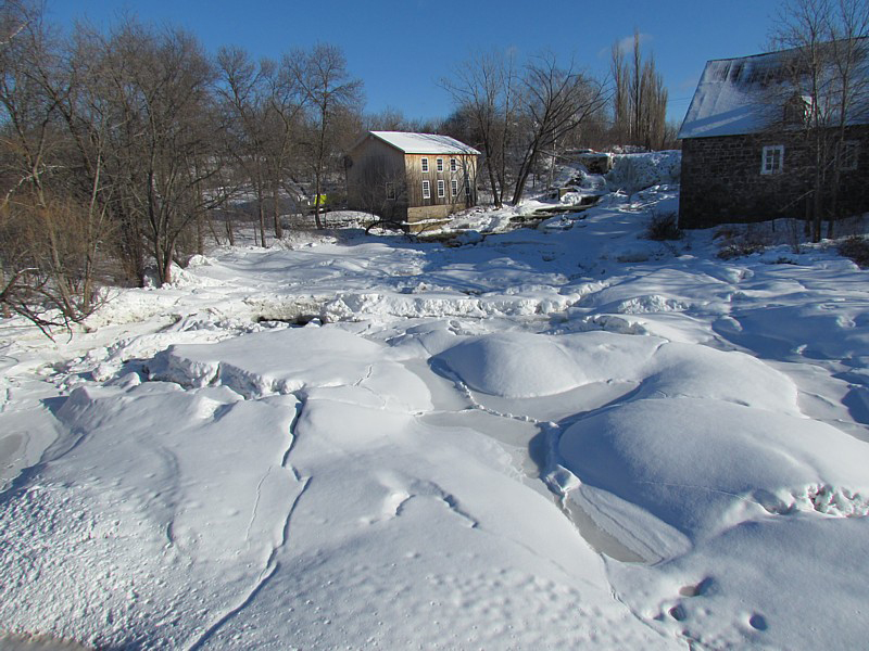 Rivire Trois-Saumons sous la neige