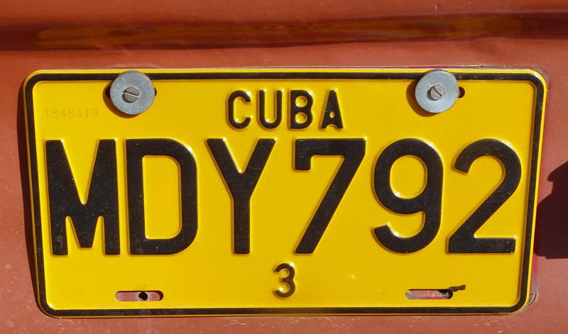 plaque cubaine