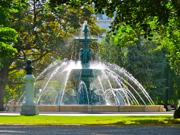 la fontaine du Jardin Anglais, Genve.