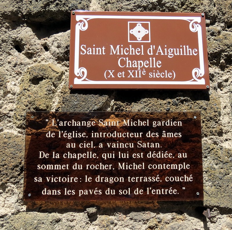Saint-Michel d'Aiguilhe, la  plaque