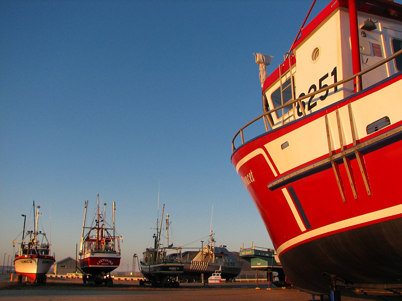 lever du jour au port de Rimouski