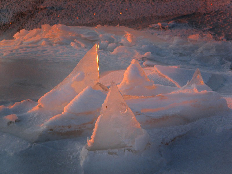 Pyramides de glace