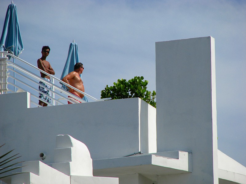On the rooftop
