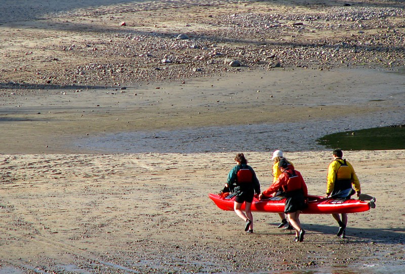 le portage du kayak