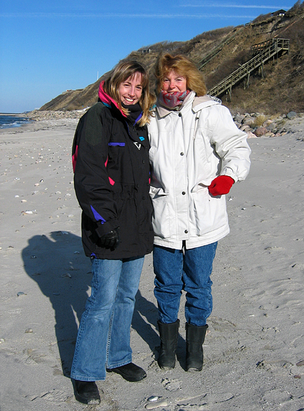 Marion & Sharon on a breezy day at the North Shore of Sealand