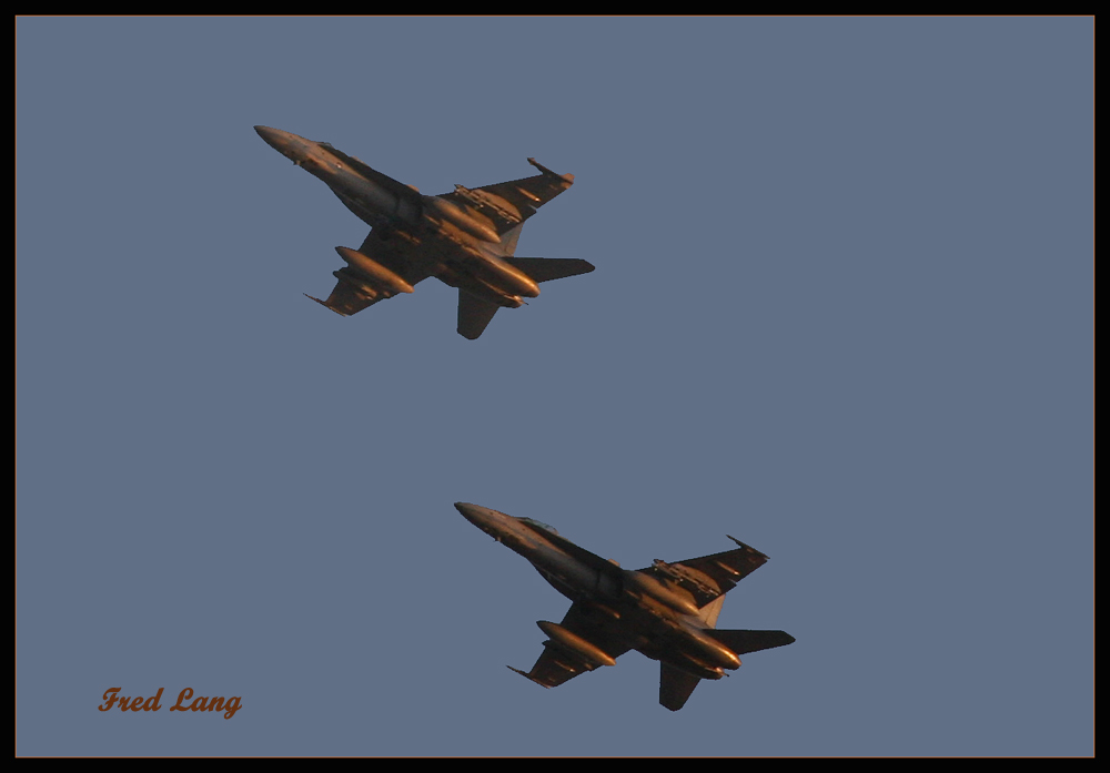 F-18s at Sunset