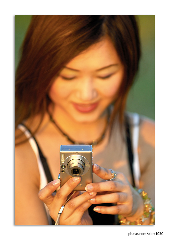 Grace with her IXUS
