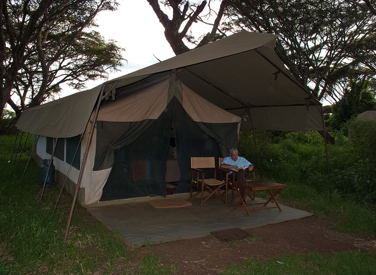 Outside the tent at Lebala