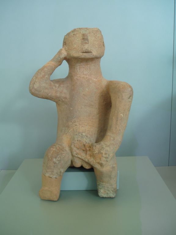 Drinking man, oldest sculpture found in Greece