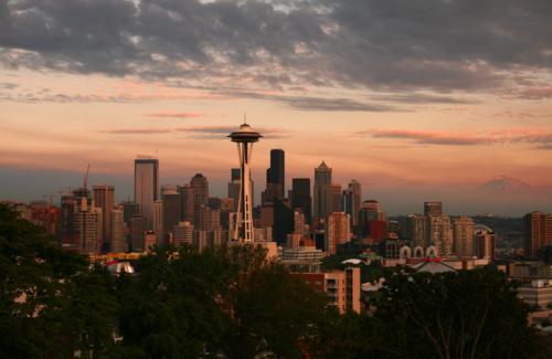 Seattle Skyline at sundown