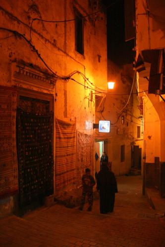 Tangier alley at night