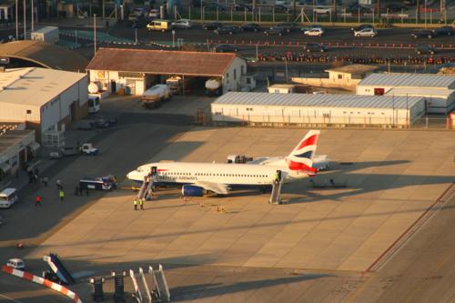 BA 737 at Gibraltar airport