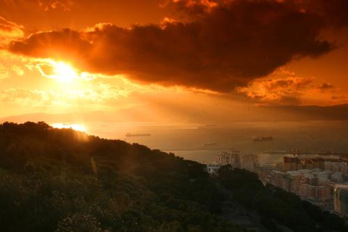 Sunset from Rock of Gibraltar