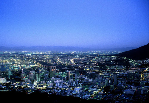 Cape Town twilight from Signal Hill